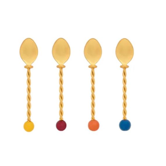 Набор их 4-х чайных ложек 14 см, TORCHON, Bitossi