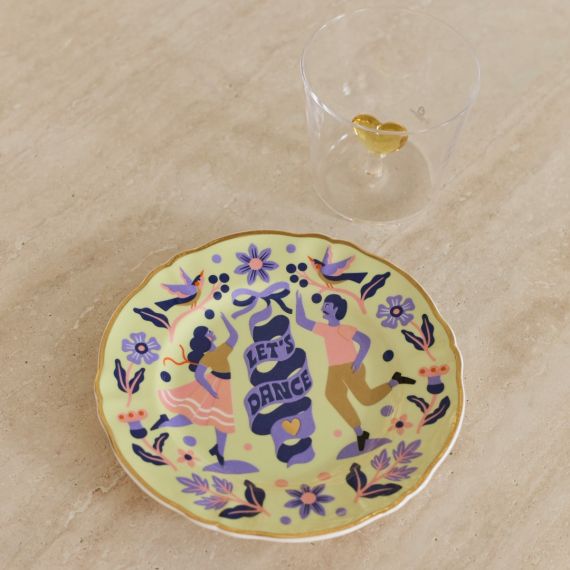 Тарелка мелкая D 16,5см, декор Let's Dance, LOVE PARTY, Bitossi, изображение 3