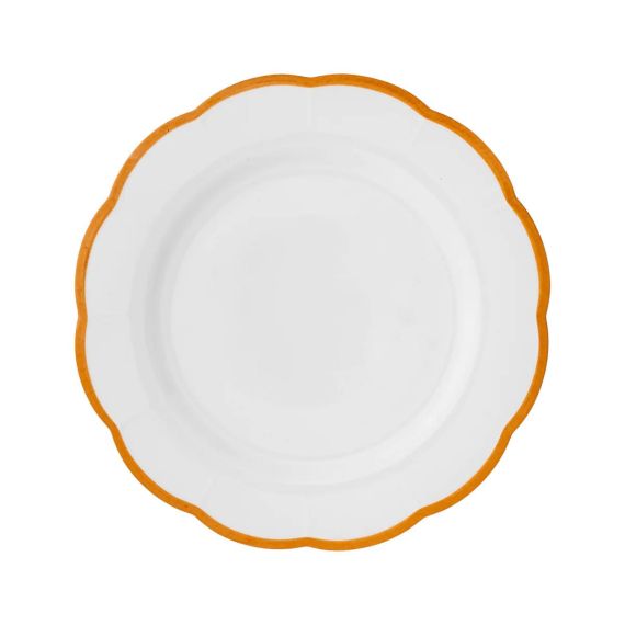 Тарелка мелкая с цветным кантом охра, d 27,5 см, Bitossi