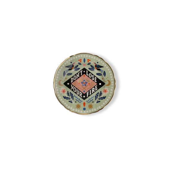 Тарелка мелкая d 16,5 см, декор Don't Lose your Fire, LOVE PARTY, Bitossi