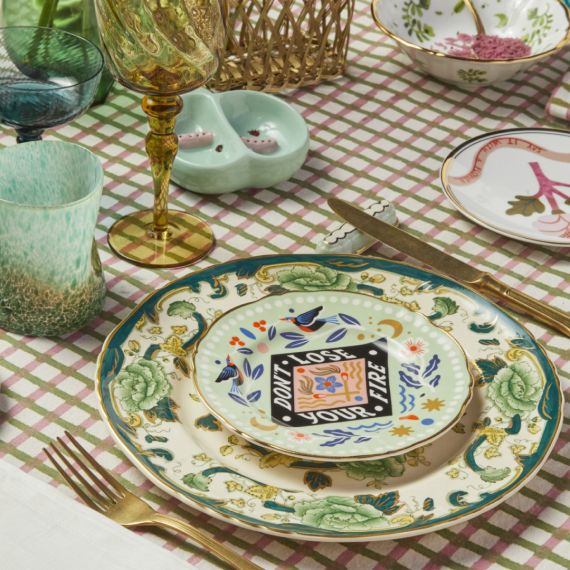 Тарелка мелкая d 16,5 см, декор Don't Lose your Fire, LOVE PARTY, Bitossi, изображение 3