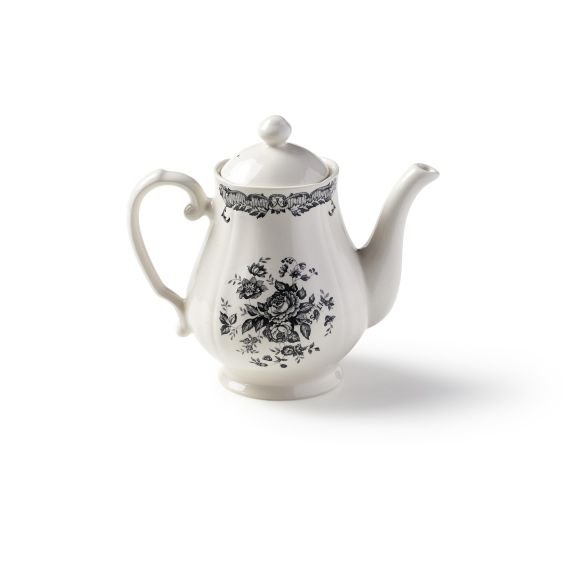 Чайник с крышкой 965 мл h 19,5 см, цвет декора черный, Bitossi