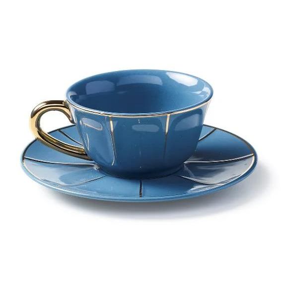 Чайная пара 200 мл, чашка: h 5,6 см, d 10,6 см, блюдце: d 17,3 см, цвет Carta Zucchero, Bitossi