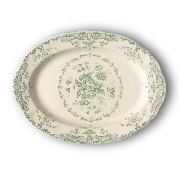 Блюдо овальное 30,5x22 см, цвет декора "шалфей", Bitossi